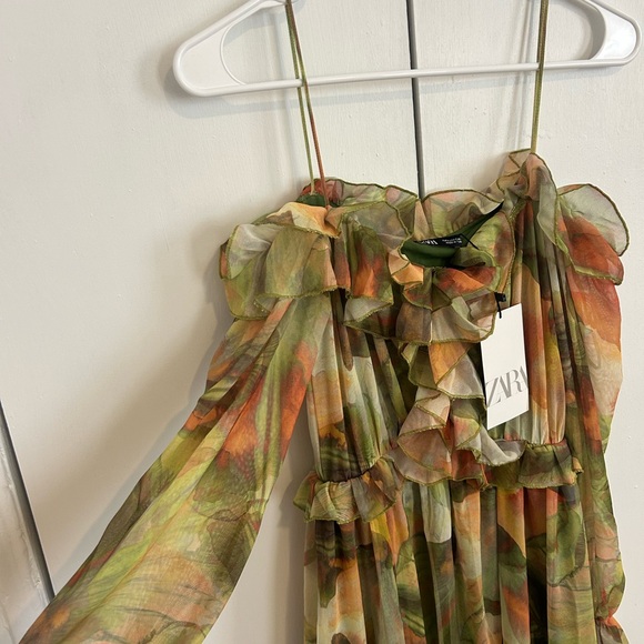 Zara Multicolor Ruffle Dress - Picture 4 of 4